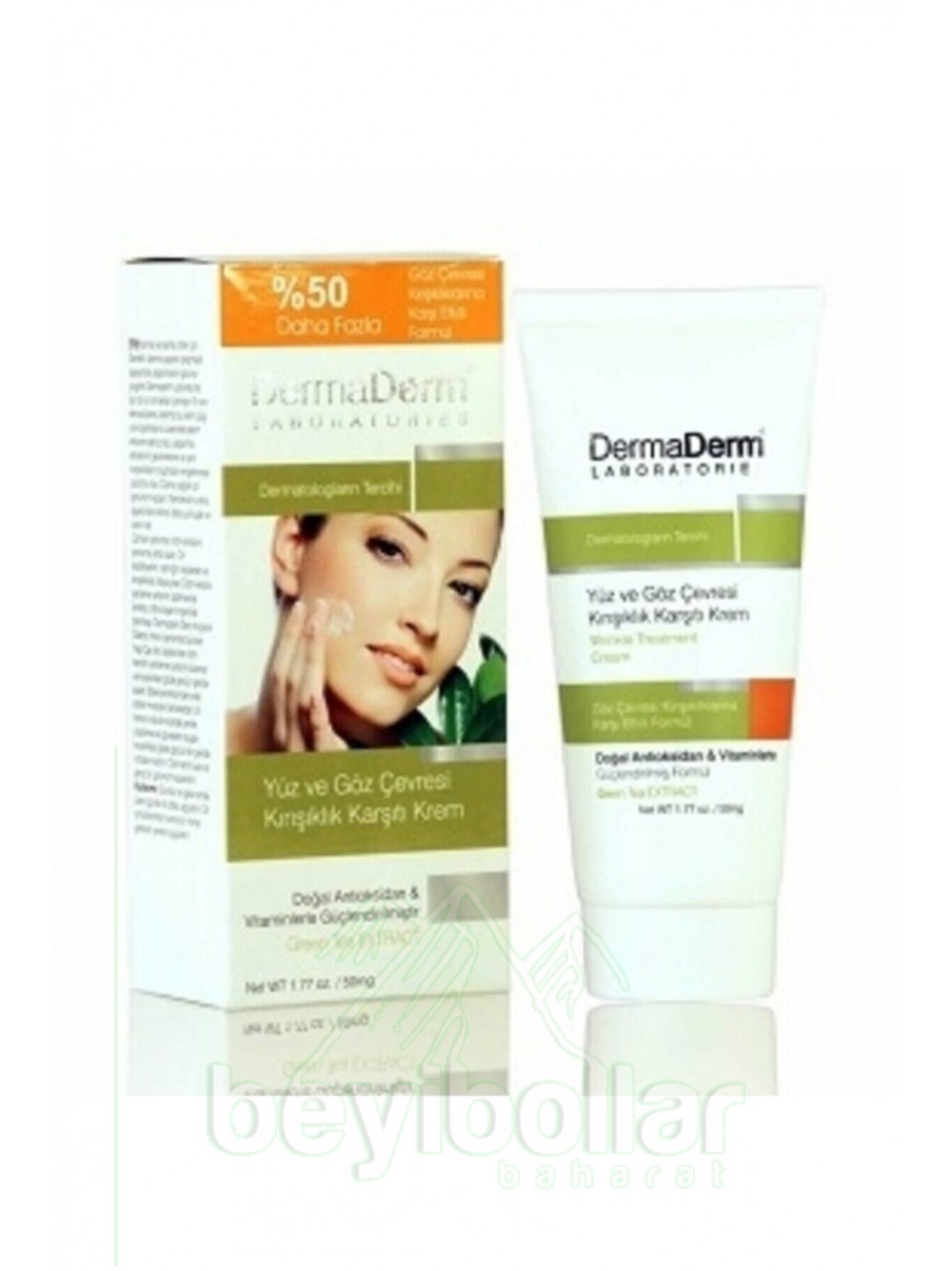 DermaDerm Yüz Ve Göz Çevresi Kırışıklık Karşıtı Kremi 100 gr DermaDerm Yüz Ve Göz Çevresi Kırışıklık Karşıtı Kremi 100 gr
